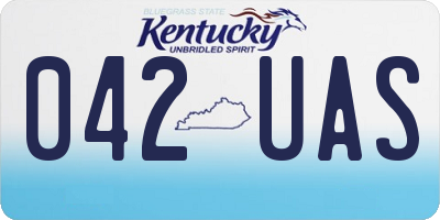 KY license plate 042UAS