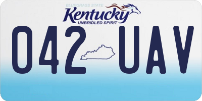KY license plate 042UAV