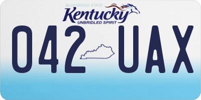 KY license plate 042UAX