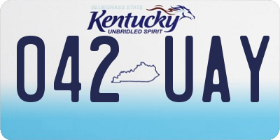 KY license plate 042UAY