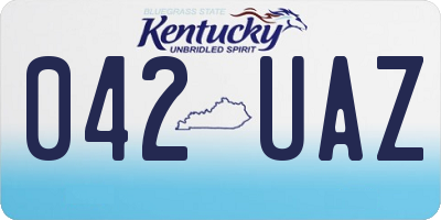 KY license plate 042UAZ