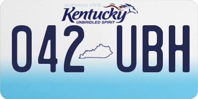 KY license plate 042UBH