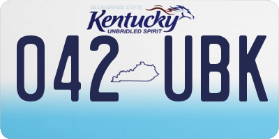 KY license plate 042UBK