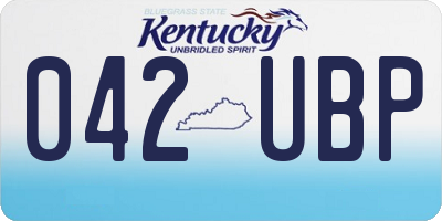 KY license plate 042UBP