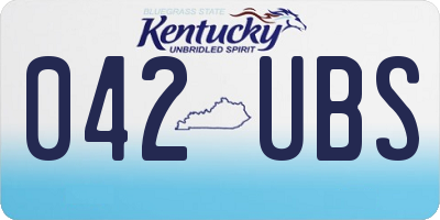 KY license plate 042UBS