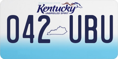 KY license plate 042UBU