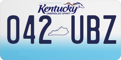 KY license plate 042UBZ