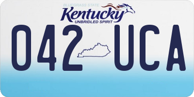 KY license plate 042UCA