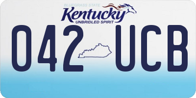 KY license plate 042UCB