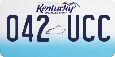 KY license plate 042UCC
