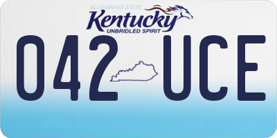 KY license plate 042UCE