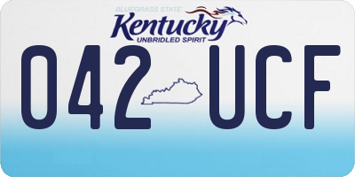 KY license plate 042UCF