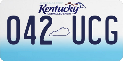 KY license plate 042UCG