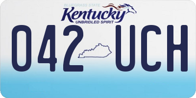 KY license plate 042UCH