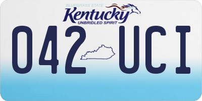 KY license plate 042UCI