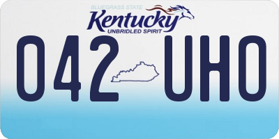 KY license plate 042UHO