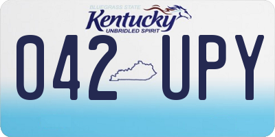 KY license plate 042UPY