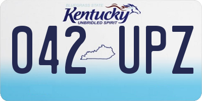KY license plate 042UPZ