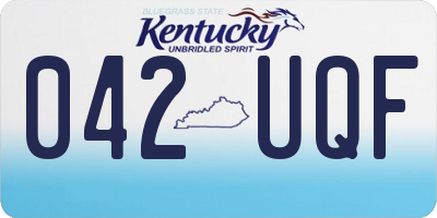 KY license plate 042UQF