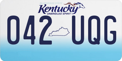 KY license plate 042UQG