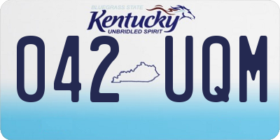 KY license plate 042UQM