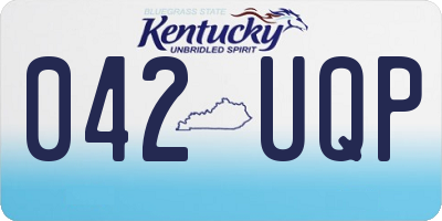 KY license plate 042UQP