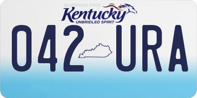 KY license plate 042URA