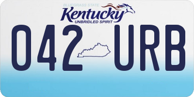 KY license plate 042URB