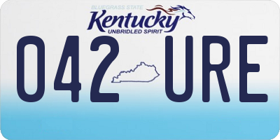 KY license plate 042URE