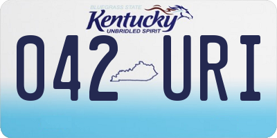 KY license plate 042URI