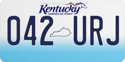 KY license plate 042URJ