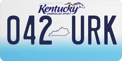 KY license plate 042URK