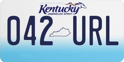 KY license plate 042URL