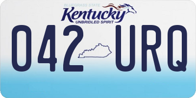KY license plate 042URQ