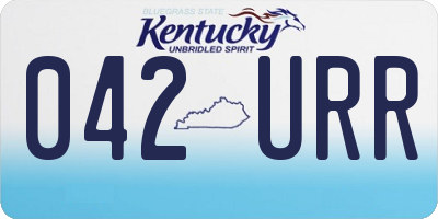 KY license plate 042URR