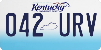 KY license plate 042URV