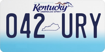 KY license plate 042URY