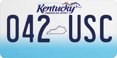 KY license plate 042USC