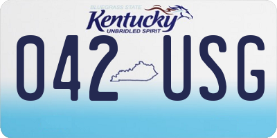 KY license plate 042USG