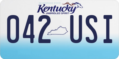 KY license plate 042USI
