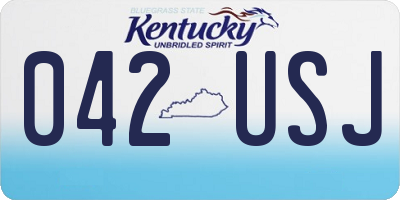 KY license plate 042USJ