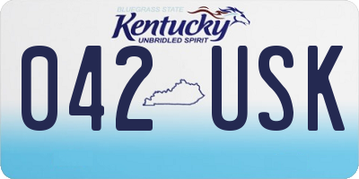 KY license plate 042USK
