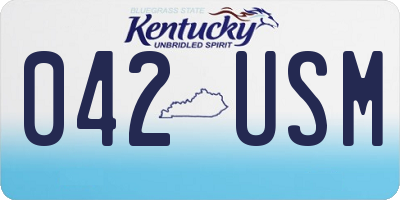 KY license plate 042USM