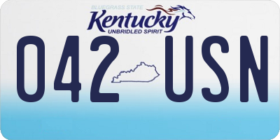 KY license plate 042USN