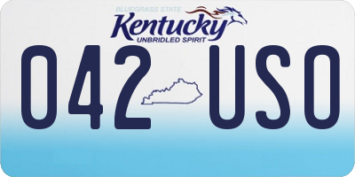 KY license plate 042USO