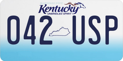 KY license plate 042USP
