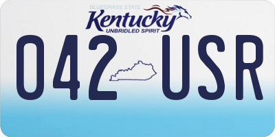 KY license plate 042USR