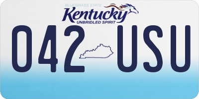 KY license plate 042USU