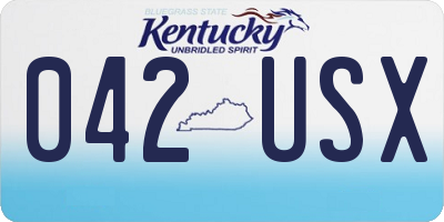 KY license plate 042USX