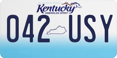 KY license plate 042USY